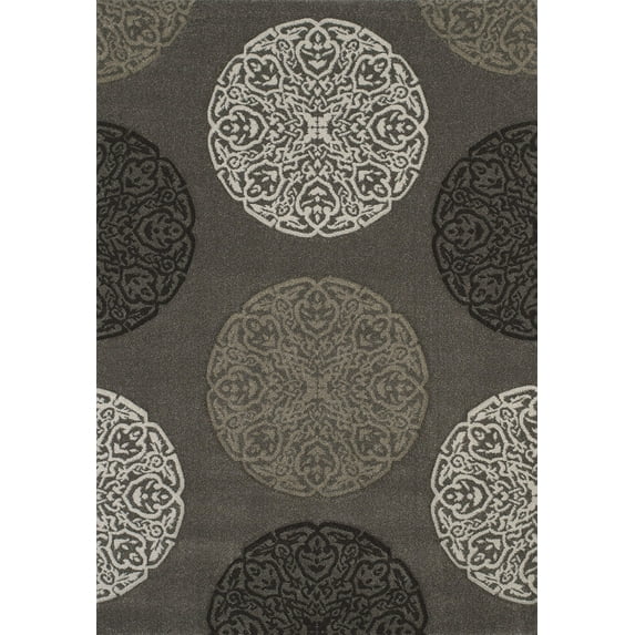 United Weavers Townshend Area Rug 401-01979 Gaze Stone Circle Orb 5' 3" x 7' 6" Rectangle