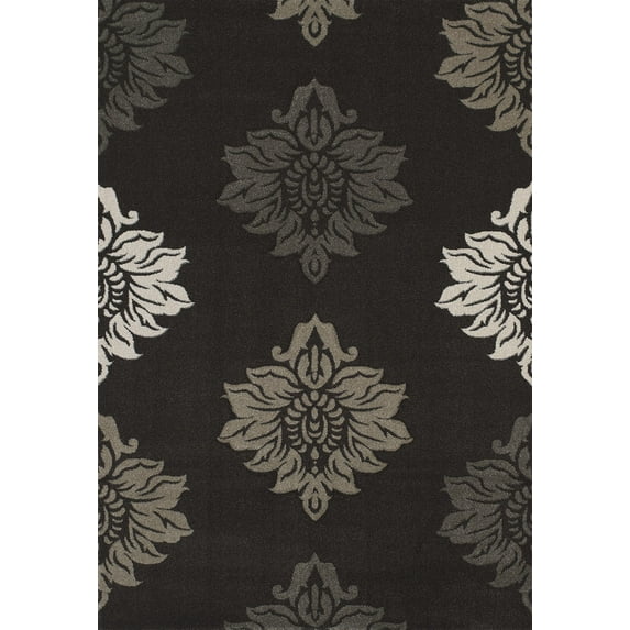United Weavers Townshend Area Rugs - 401-01850 Country & Floral Brown Leaves Petals Multicolored Rug