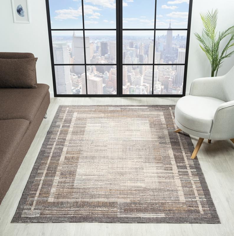 United Weavers Utopia Alden Contemporary Abstract Area Rug, Grey, 5'3" x 7'2"