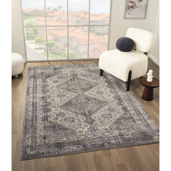 United Weavers Utopia Chester Oriental Border Accent Rug, Blue, 1'10" x 3'