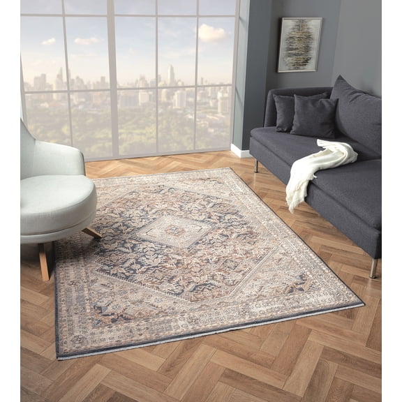 United Weavers Utopia Eugene Oriental Border Accent Rug, Brown, 1'10" x 3'