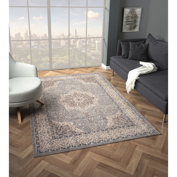 United Weavers Utopia Kerry Oriental Border Accent Rug, Blue, 1'10" x 3'