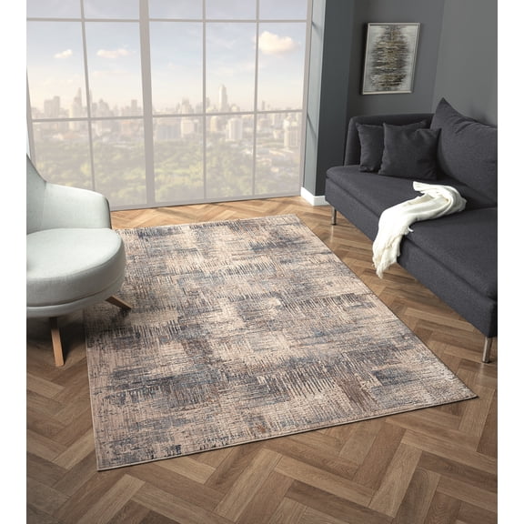 United Weavers Utopia Lorraine Contemporary Abstract Accent Rug, Blue, 1'10" x 3'