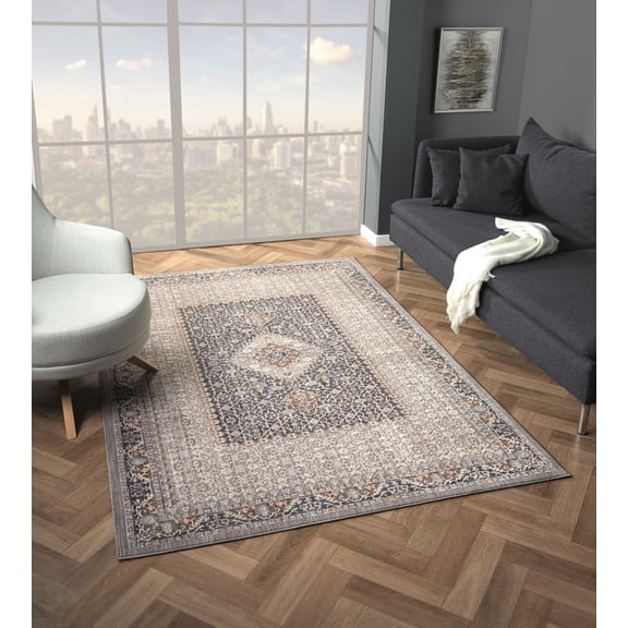 United Weavers Utopia Rosario Oriental Border Accent Rug, Blue, 1'10" x 3'