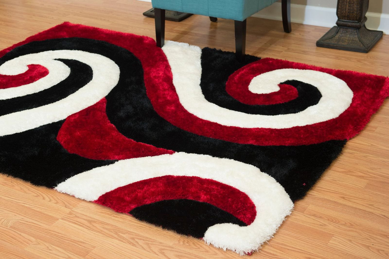 United Weavers Veria Apex Shag Abstract Area Rug, Red, 7'10" X 10'6"