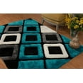 thumbnail image 1 of United Weavers Veria Blitzen Shag Geometric Area Rug, Aqua, 5'3" X 7'2", 1 of 5