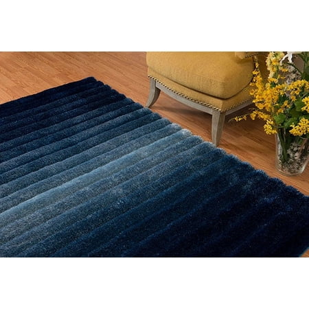 United Weavers Veria Filpa Shag Abstract Accent Rug, Blue, 1'10" X 3'