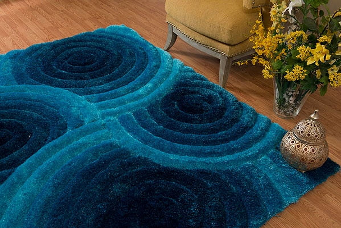 United Weavers Veria Ioden Shag Geometric Area Rug, Blue, 5'3" X 7'2"