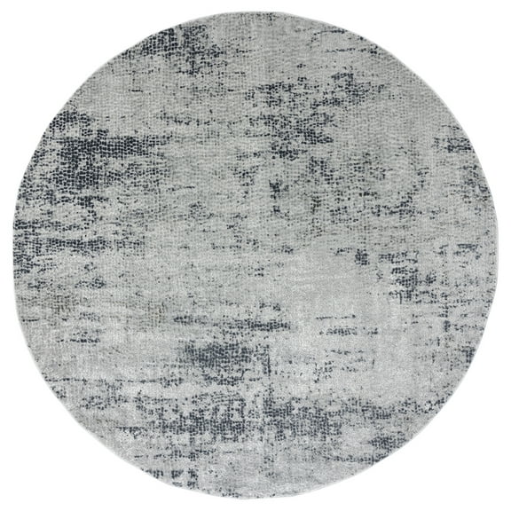 United Weavers Veronica Area Rug 2610 20372 Benidict Grey Streaks Lines 7' 10 x 7' 10" Round