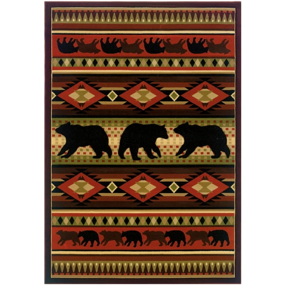 United Weavers Waretown John Q. Zara Lodge Terracotta Woven Polypropylene Area Rug or Runner