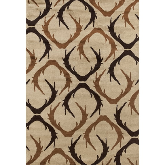 United Weavers Woodside Area Rug 712 31026 Huntsman Trophy Beige 1' 10" x 3' Rectangle