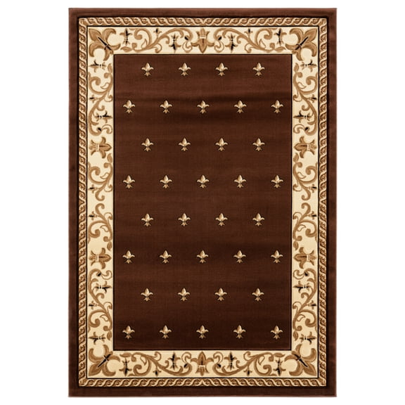 United Weavers Bristol Area Rug 2050 11650 Wington Brown Bricks Flur De Lis 1' 10" x 2' 8" Rectangle