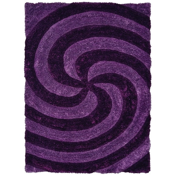 United Weavers Finesse Shag Area Rug 2100 21783 Pinnacle Violet Vines Waves 1' 10" x 3' Rectangle