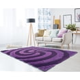 thumbnail image 1 of United Weavers of America Abstract Shag Contemporary Area Rugs, Purple, 1 of 5