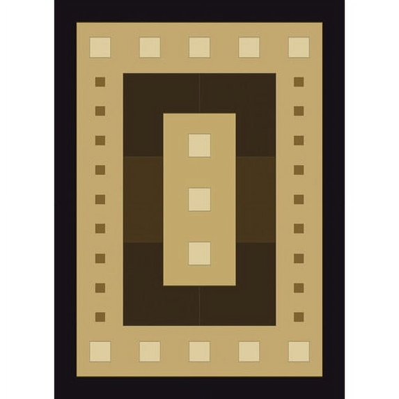 United Weavers of America China Garden Mystic Square Black Area Rug