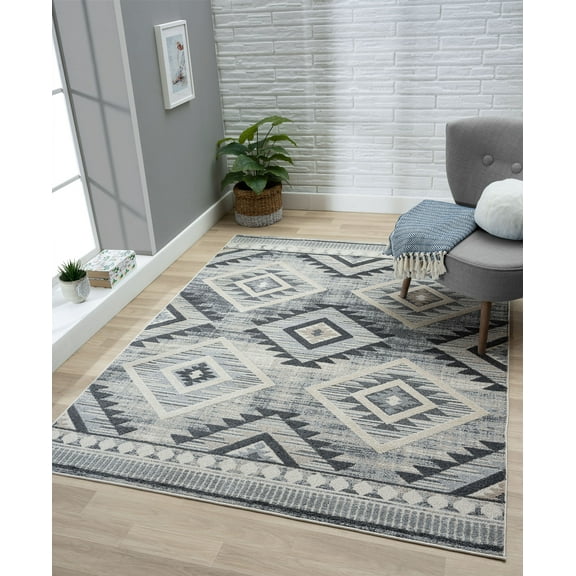 United Weavers of America Contemporary/Transitional Geometric Runner Rug, 2' 7" x 7' 2"