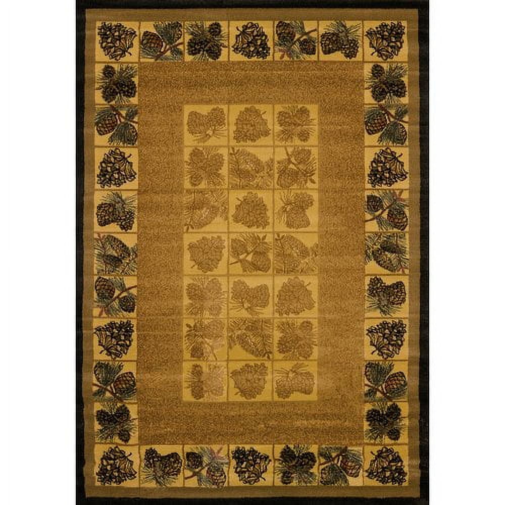 Pine Cones Natural Rug 3'11
