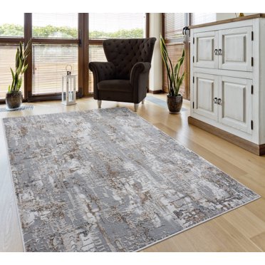 United Weavers of America Grey/Beige Abstract Accent Rug, 2' x 3'