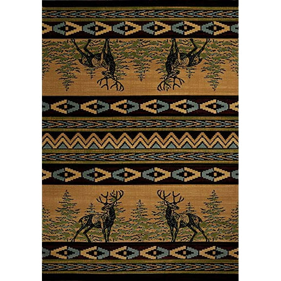 United Weavers of America, Inc. United Weavers Mule Deer Lodge Style Carpet Runner 31 X 88 inches