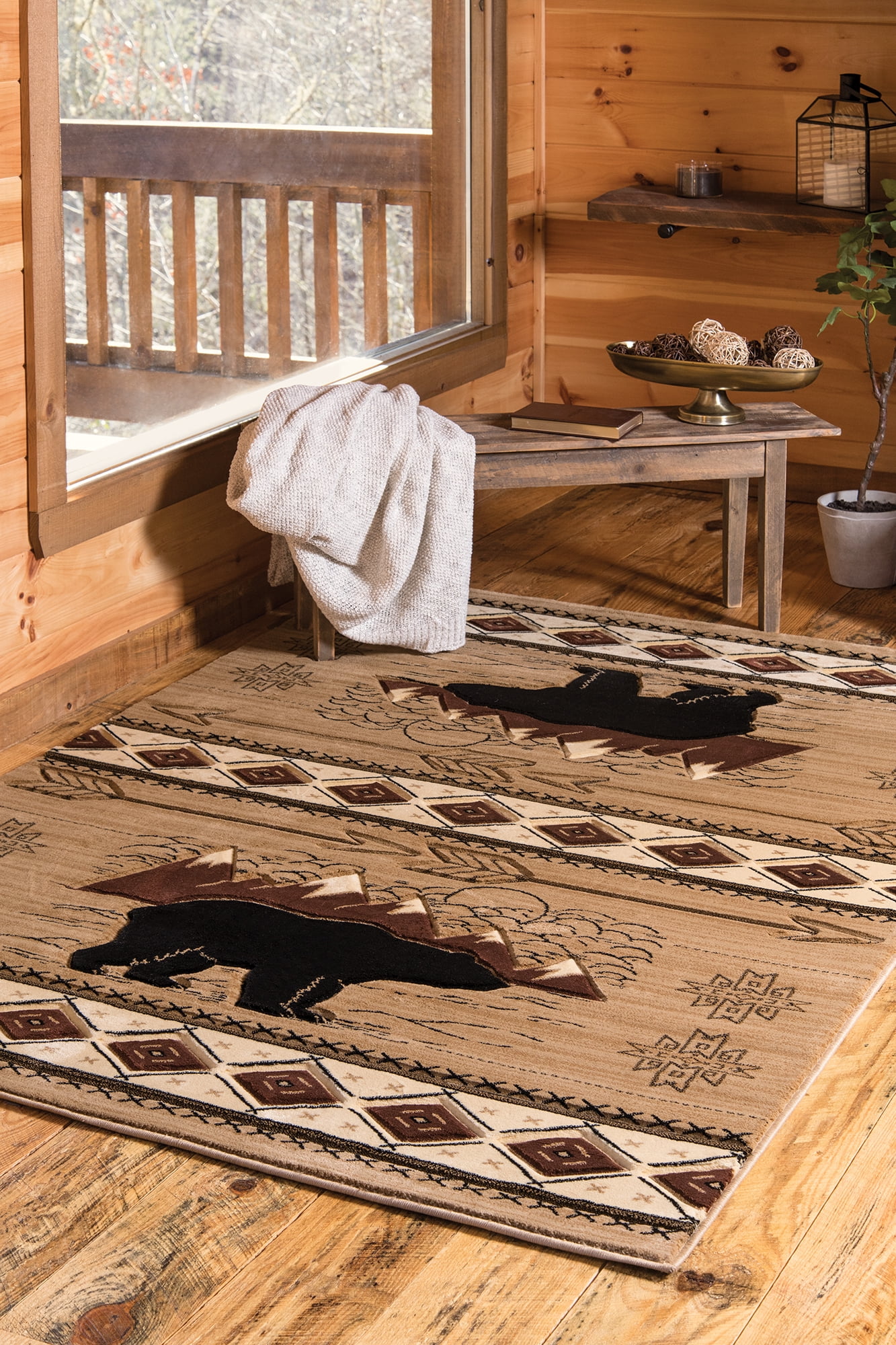United Weavers of America Lodge Animal Print Loomed Area Rug, 2.58' x 4.17'