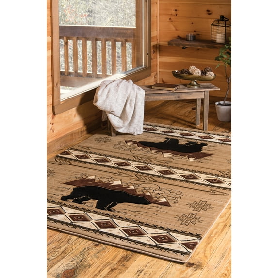 United Weavers of America Lodge Animal Print Loomed Area Rug, 7.83' x 10'