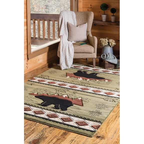 United Weavers of America Lodge Animal Print Loomed Area Rug, 7.83' x 10'