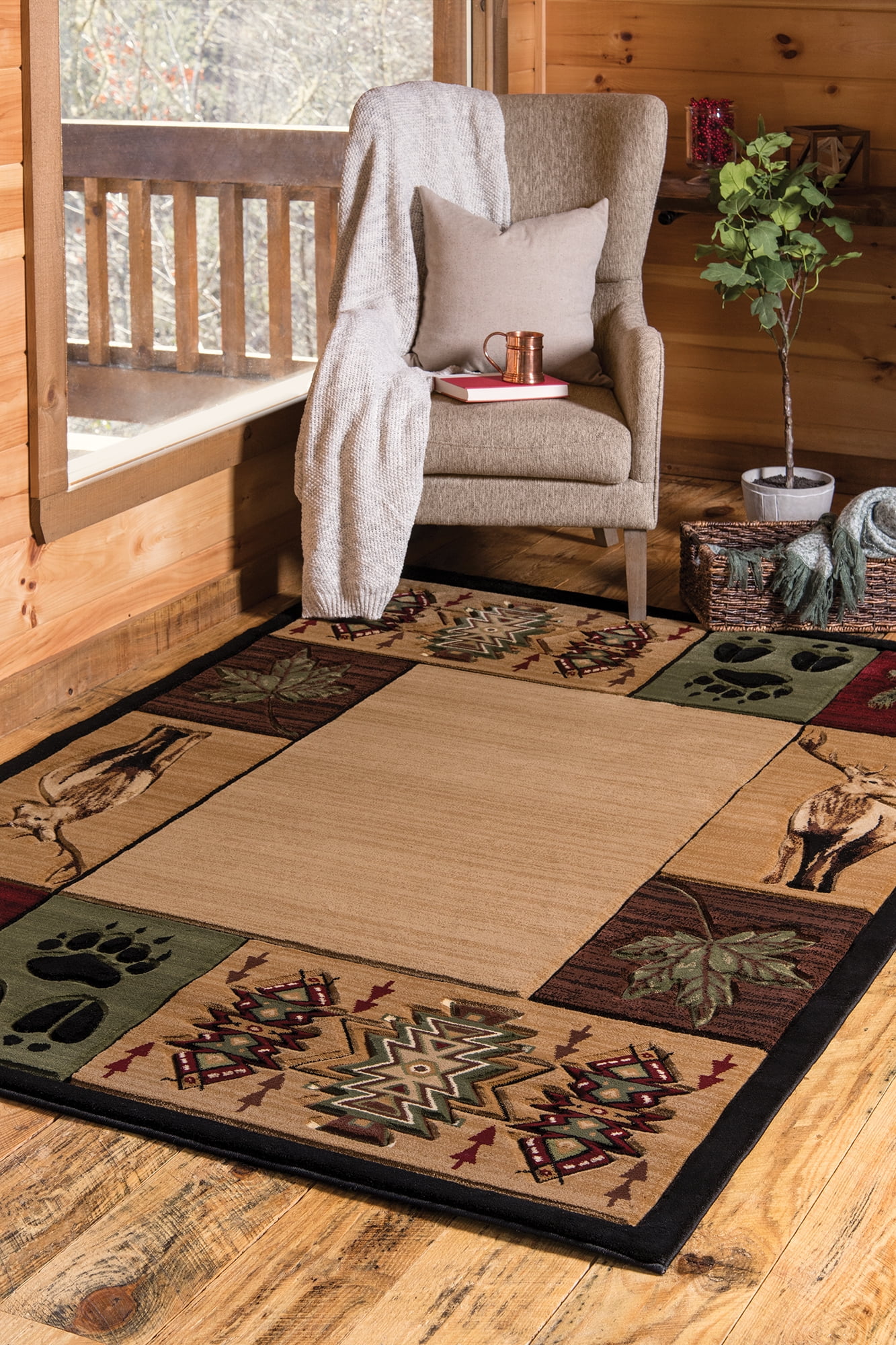 United Weavers of America Lodge Geometric Loomed Area Rug, 5.25' x 7.5'