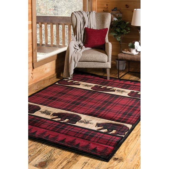United Weavers of America Lodge Plaid Hand-Made Area Rug, 1.83' x 2.67'