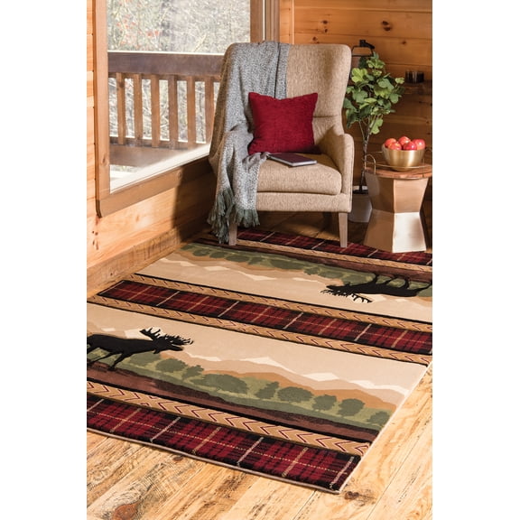 United Weavers of America Lodge Plaid Loomed Area Rug, 7.83' x 10'