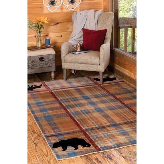 United Weavers of America Lodge Plaid Loomed Area Rug, 7.83' x 10'