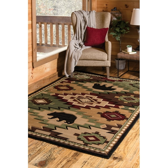 United Weavers of America Lodge Southwestern Loomed Area Rug, 5.25' x 7.5'