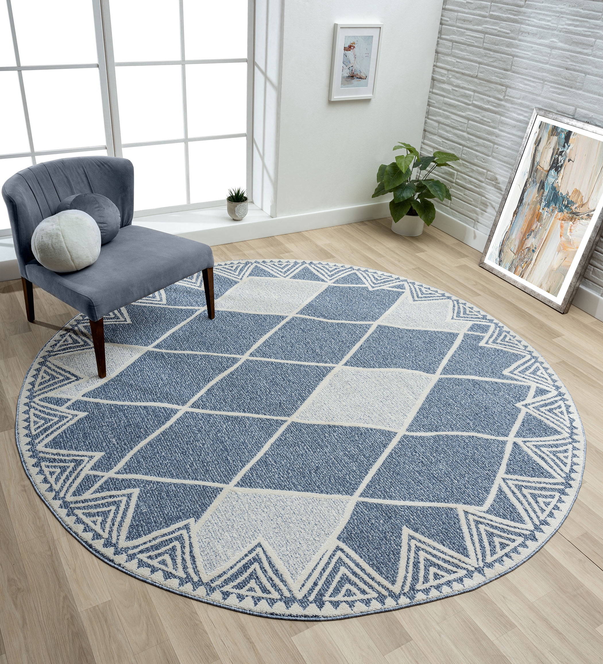United Weavers of America Milana Modern/Contemporary Geomtric Area Rug, 7' 11" x 7' 11"