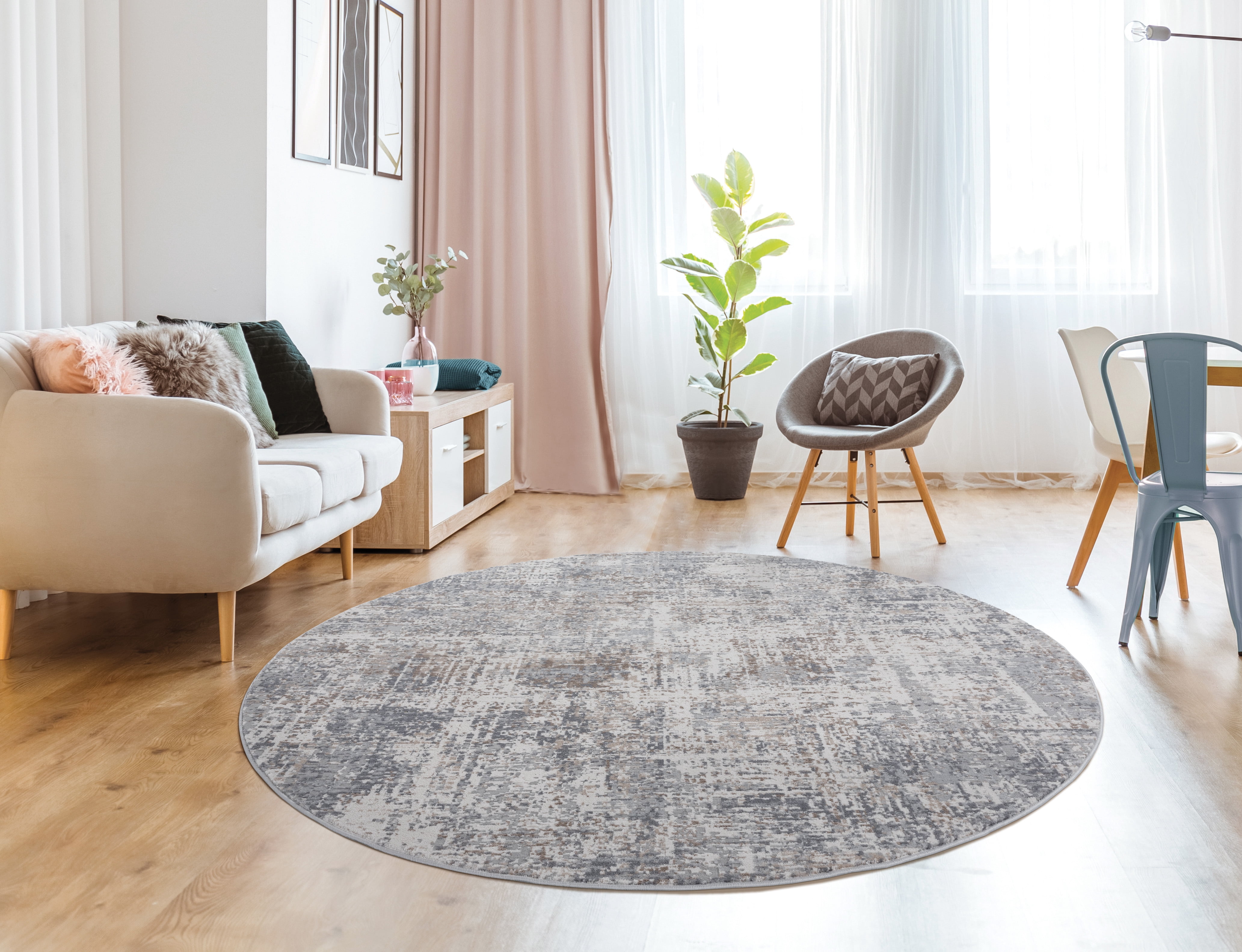 United Weavers of America Modern, Transitional Abstract Area Rug, 7.83' x 7.83'