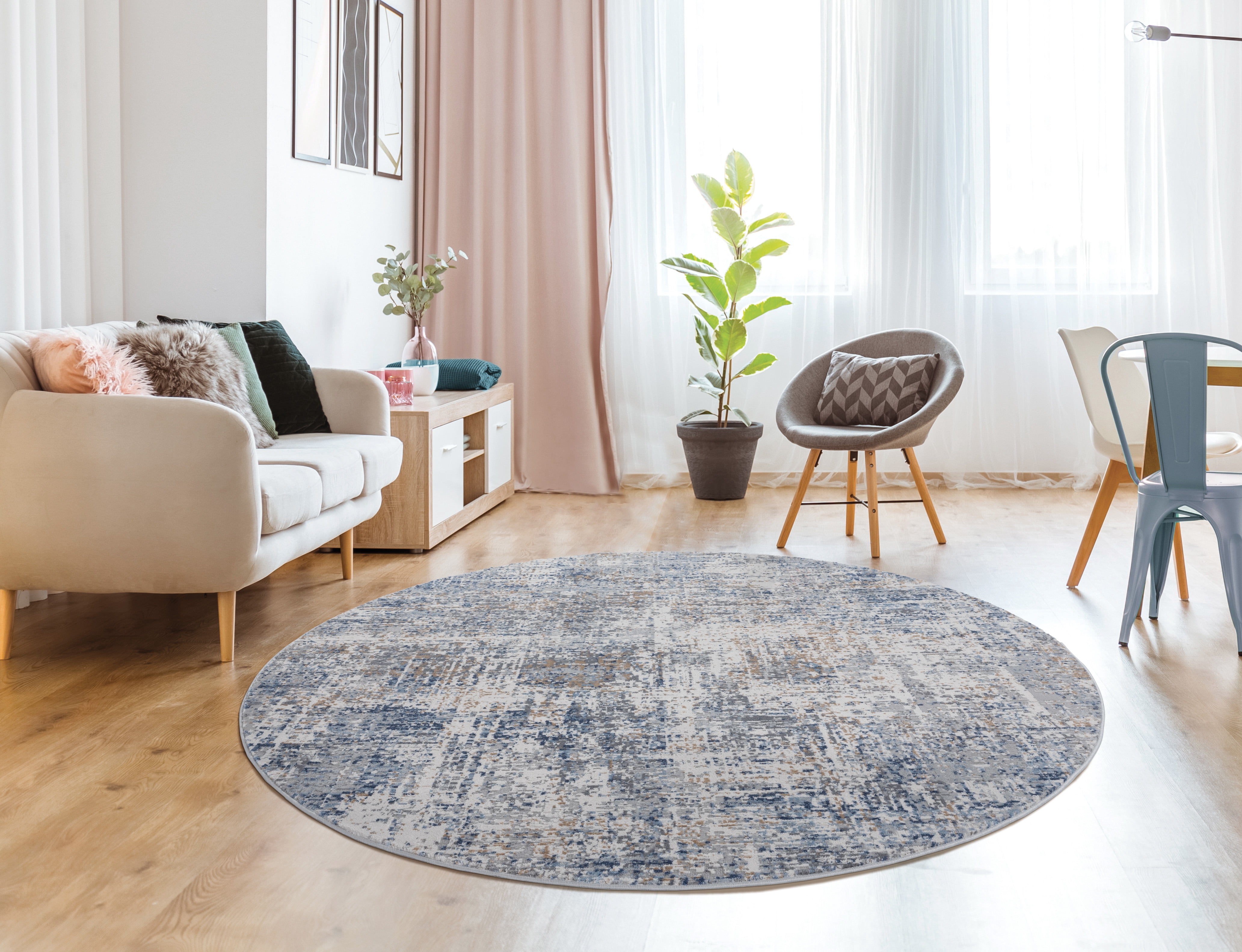United Weavers of America Modern, Transitional Abstract Area Rug, 7.83' x 7.83'
