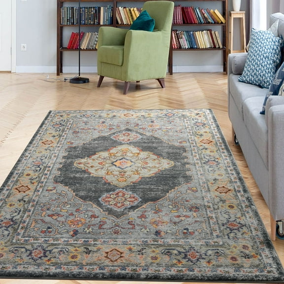 United Weavers of America Starlette Contemporary/Transitional Medallion Area Rug, 5' 3" x 7' 2"