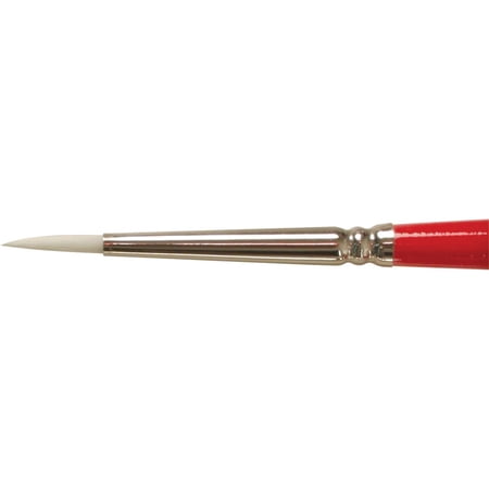 United White Taklon Brush Short Handle Round Size 2