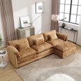 thumbnail image 1 of United We Win 112 Inch Oversized L Shaped Sectional Sofa for Living Room, Modern Chenille Cloud Couch with Removable Ottoman, Modular Sleeper Couch with Memory Foam, 1 of 9