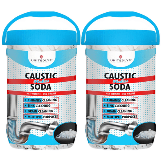 Unitedlys Caustic Soda Drainage Block Remover 350g (12.3 oz) Each Pack of 2