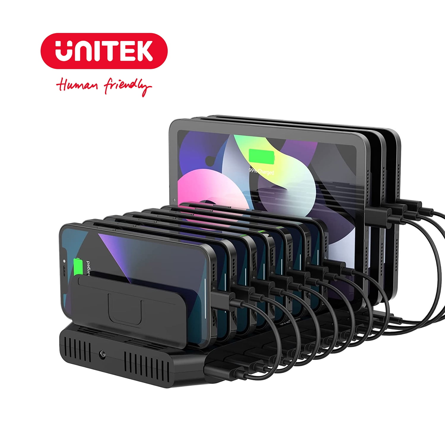 Unitek 10Port 60W Fast Charging Station with Quick Charge 3.0, Multi