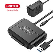 Unitek SATA/IDE to USB 3.0 Adapter, IDE Hard Drive Adapter for Universal 2.5"/3.5" Inch IDE and SATA External HDD/SSD, Support 10TB