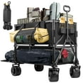 thumbnail image 1 of Double Decker Wagon 600lb Capacity & 400L Collapsible Sports Wagon with Big Wheels 54" for Camping Fishing & Outdoor Use, 1 of 8
