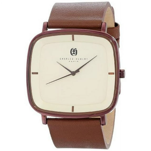 Charles Hubert Bold SS Brown Champagne Dial Quartz Polished Watch