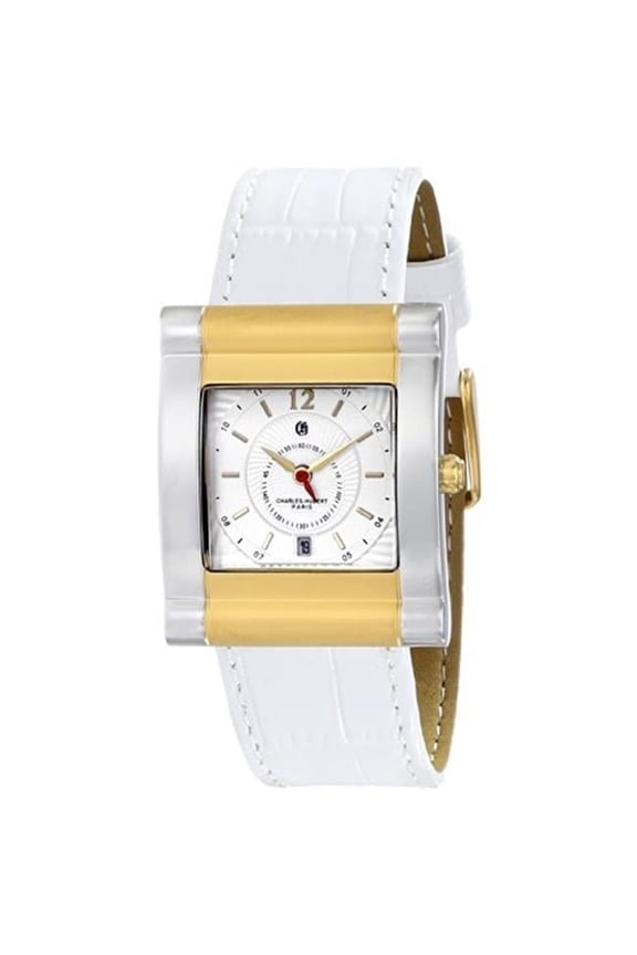 Unitron Enterprise Ladies IP Two-Tone Stainless Leather Band Watch