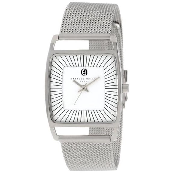 Unitron Enterprise Womens Stainless Steel White Dial Milanese Band Watch