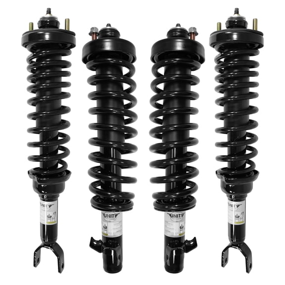 Unity Automotive Front & Rear Complete Strut Assembly Kit Fits 1992-1995 Honda Civic, 4-11541-15330-001