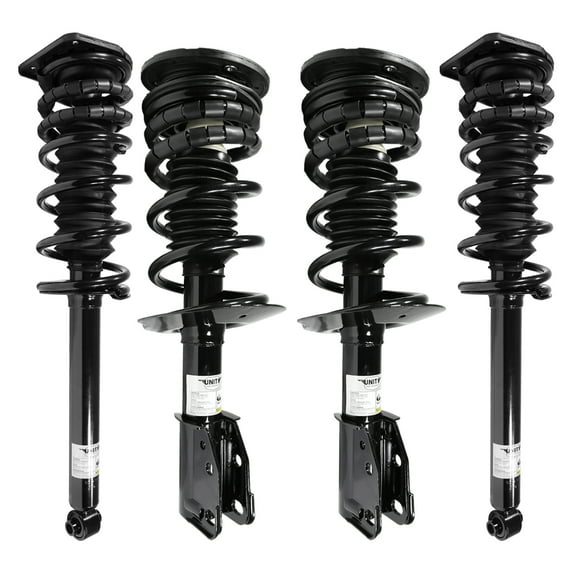 Unity Automotive Front & Rear Complete Strut Assembly Kit Fits 1995-1999 Chevrolet Cavalier, 4-11050-15030-001
