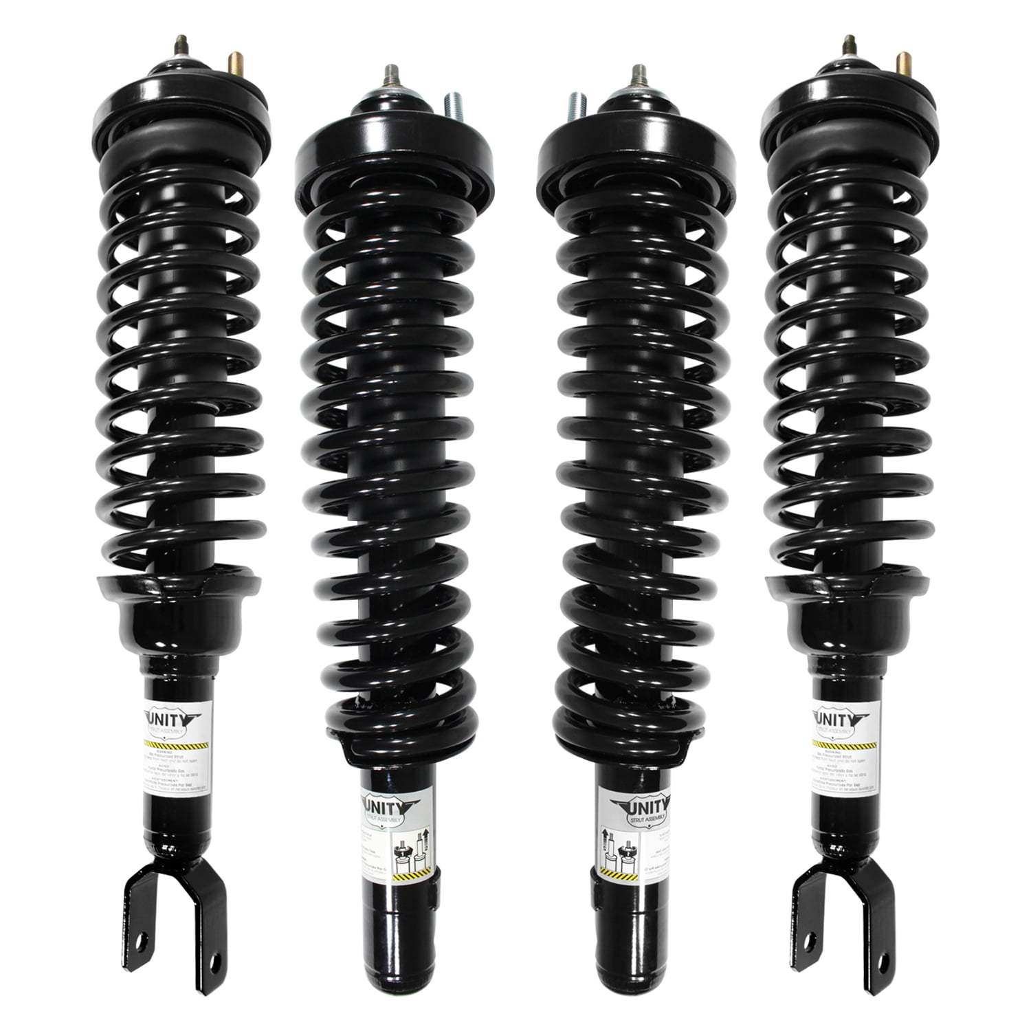 Unity Automotive Front & Rear Complete Strut Assembly Kit Fits 1996-2000 Honda Civic, 4-11231-15220-001
