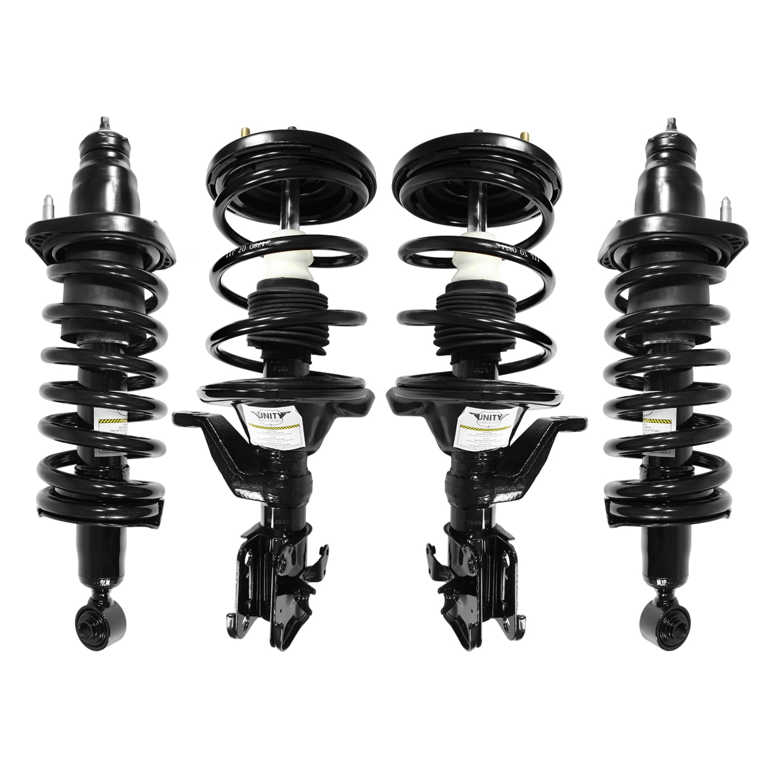 Unity Automotive Front & Rear Complete Strut Assembly Kit Fits 2001-2002 Honda Civic, 4-11641-15381-001