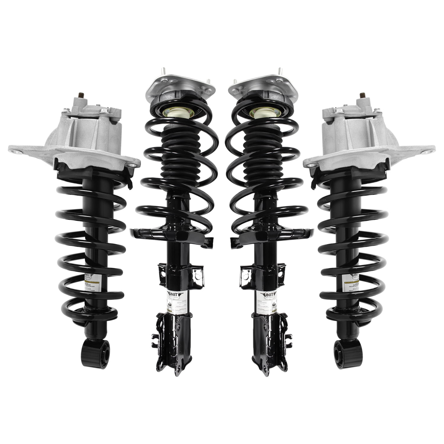 Unity Automotive Front & Rear Complete Strut Assembly Kit Fits 2001-2002 Volvo V70, 4-11491-15075-001