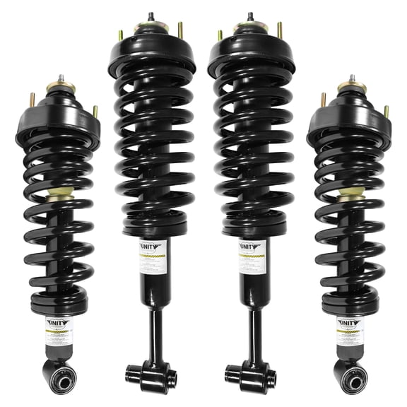 Unity Automotive Front & Rear Complete Strut Assembly Kit Fits 2002-2003 Ford Explorer, 4-11160-15060-001